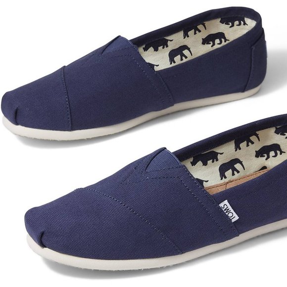 toms classic navy canvas